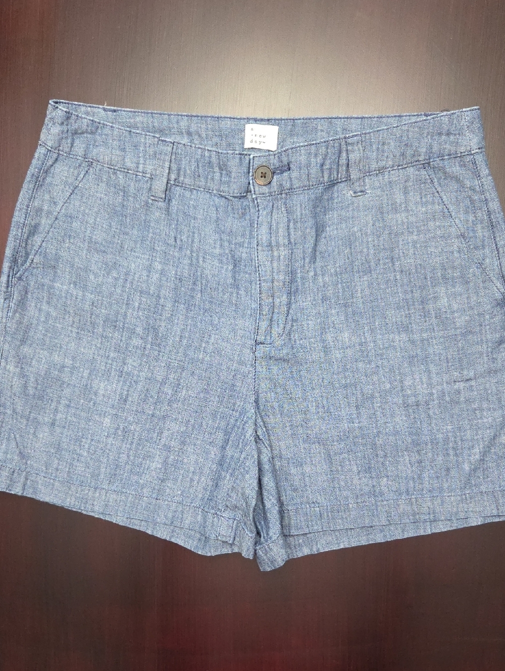 A New Day Blue Women's Flat-Front Casual Shorts